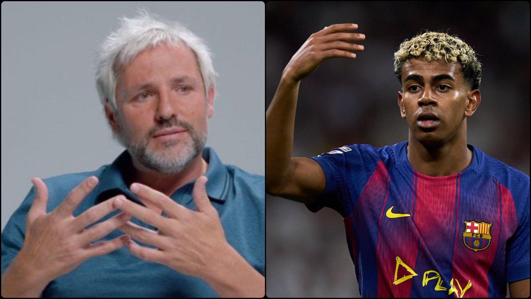 Santi Cañizares aconseja a Lamine Yamal.