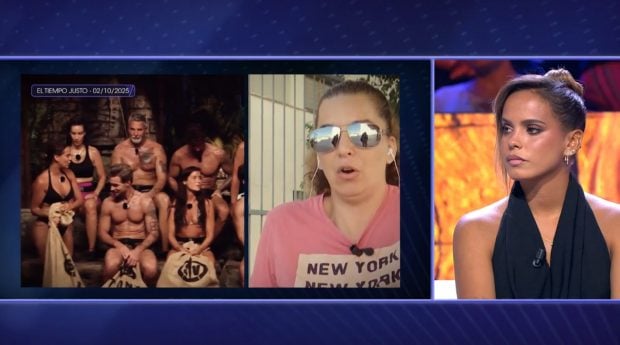 Gloria Camila escucha las declaraciones de la hermana de Michu. (Mediaset)