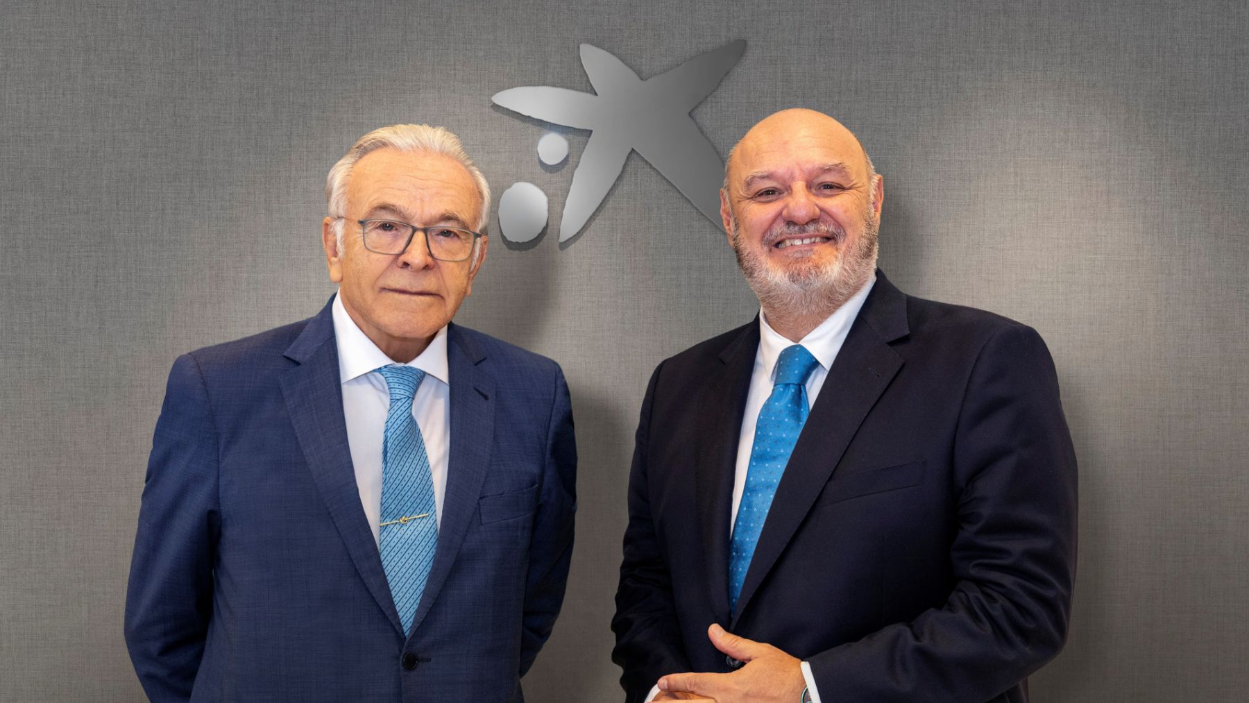 El presidente de Criteria Caixa, Isidro Fainé, y el director general, José María Méndez. Foto de EP.
