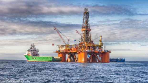 Plataforma de perforación petrolífera.