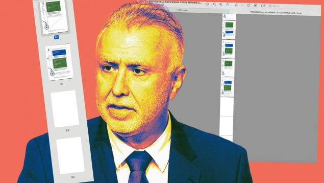 Ángel Víctor Torres, mascarillas, Aldama