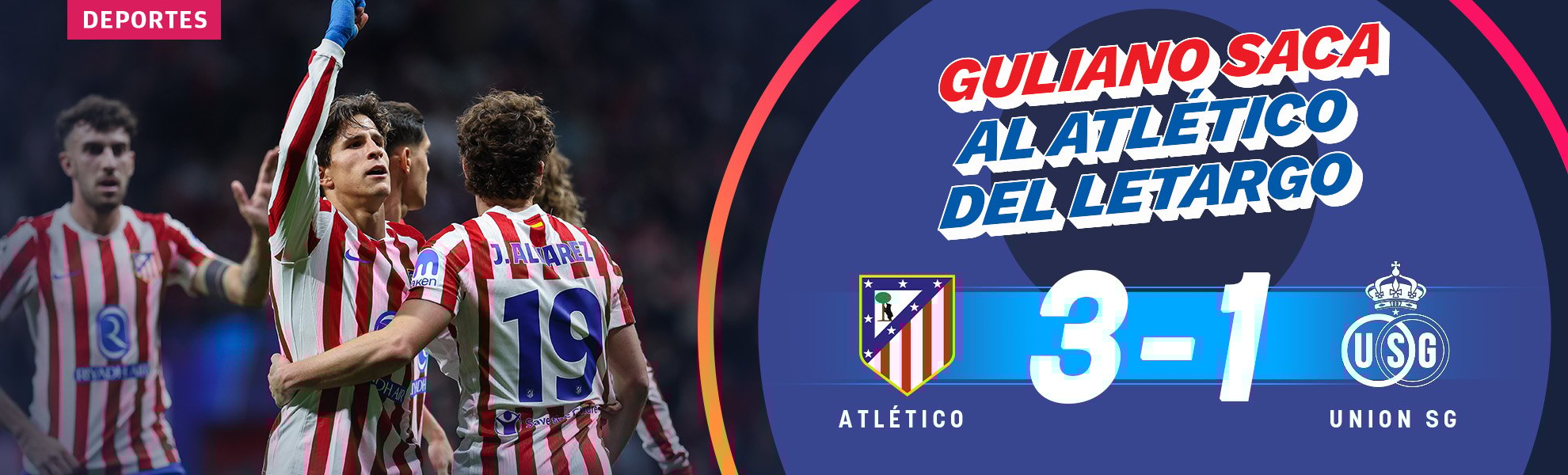 Giuliano saca al Atlético del letargo
