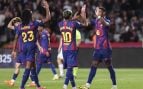 El Barça celebrando el gol ante el Elche. (Europa Press)