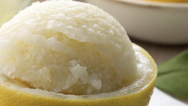 Helado, limón, postre