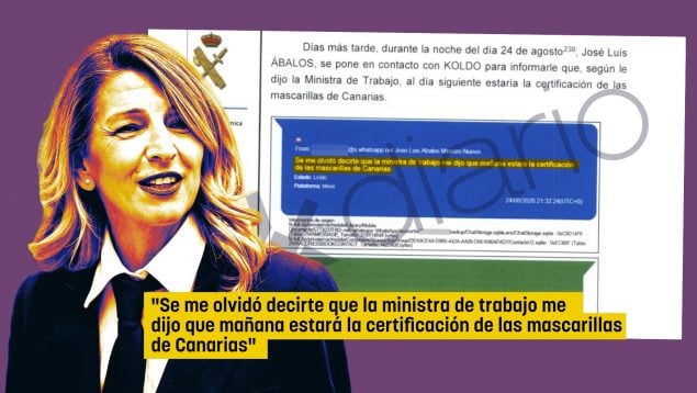 Yolanda Díaz, UCO, mascarillas