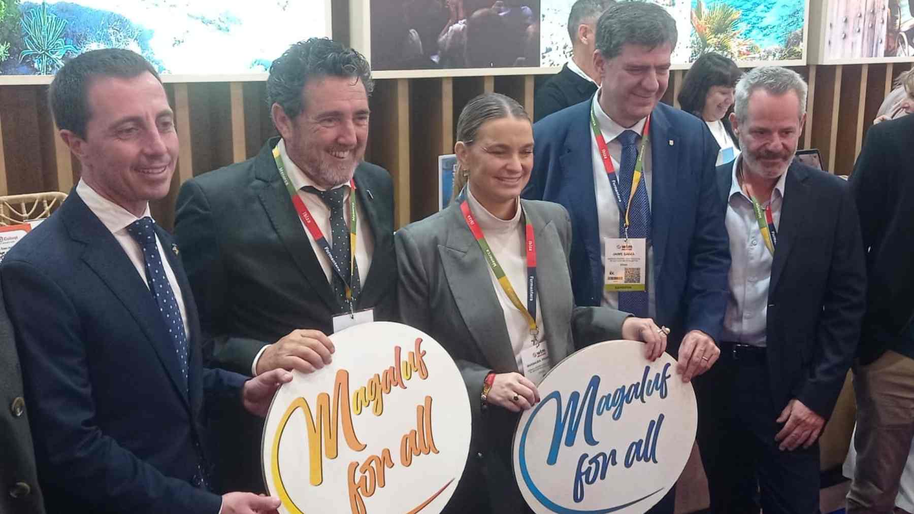 El alcalde Amengual, con la presidenta Prohens y el presidente del Consell, Llorenç Galmés, en Londres.