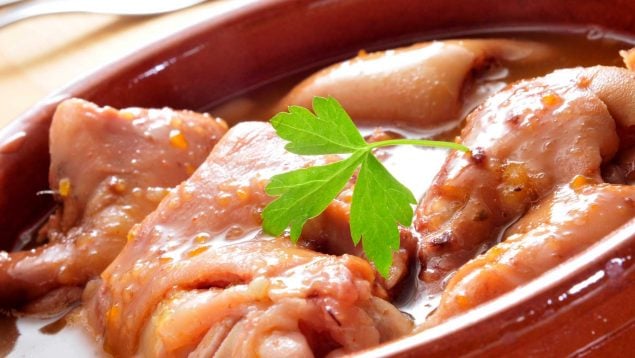 Receta de manitas de cerdo