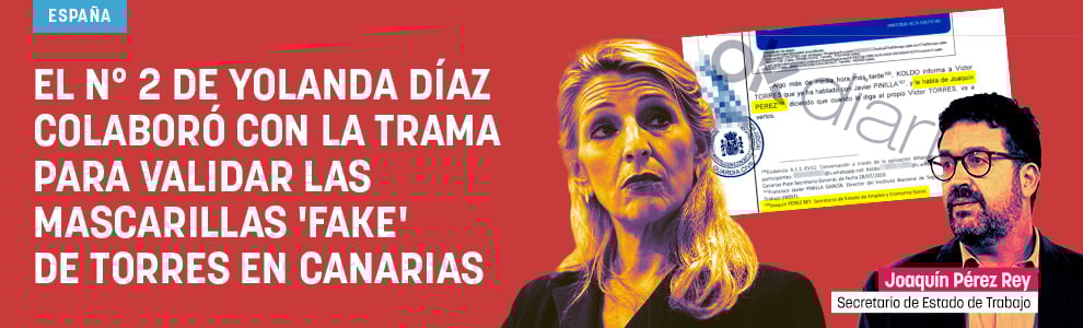 El n° 2 de Yolanda Díaz colaboró con la trama para validar las mascarillas