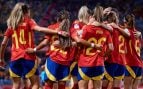Las jugadoras de España celebrando un gol. (RFEF)
