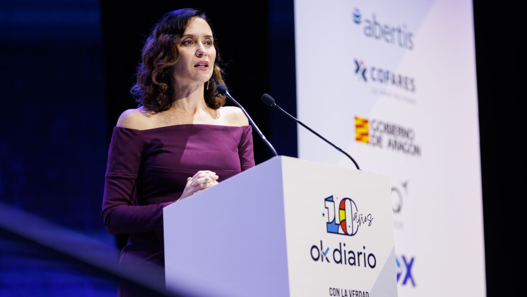 Ayuso: Gracias a Inda y a OKDIARIO por contar la verdad y no ser prensa del régimen