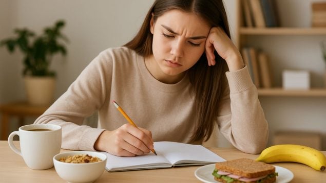 Desayuno, examen, niños, adolescentes, nutrición