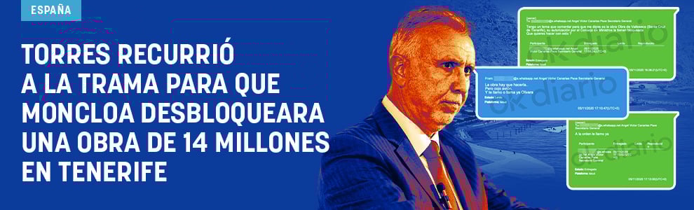 Torres recurrió a la trama para que Moncloa desbloqueara una obra de 14 millones en Tenerife