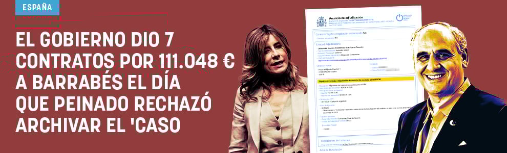 El Gobierno dio 7 contratos por 111.048 € a Barrabés el día que Peinado rechazó archivar el