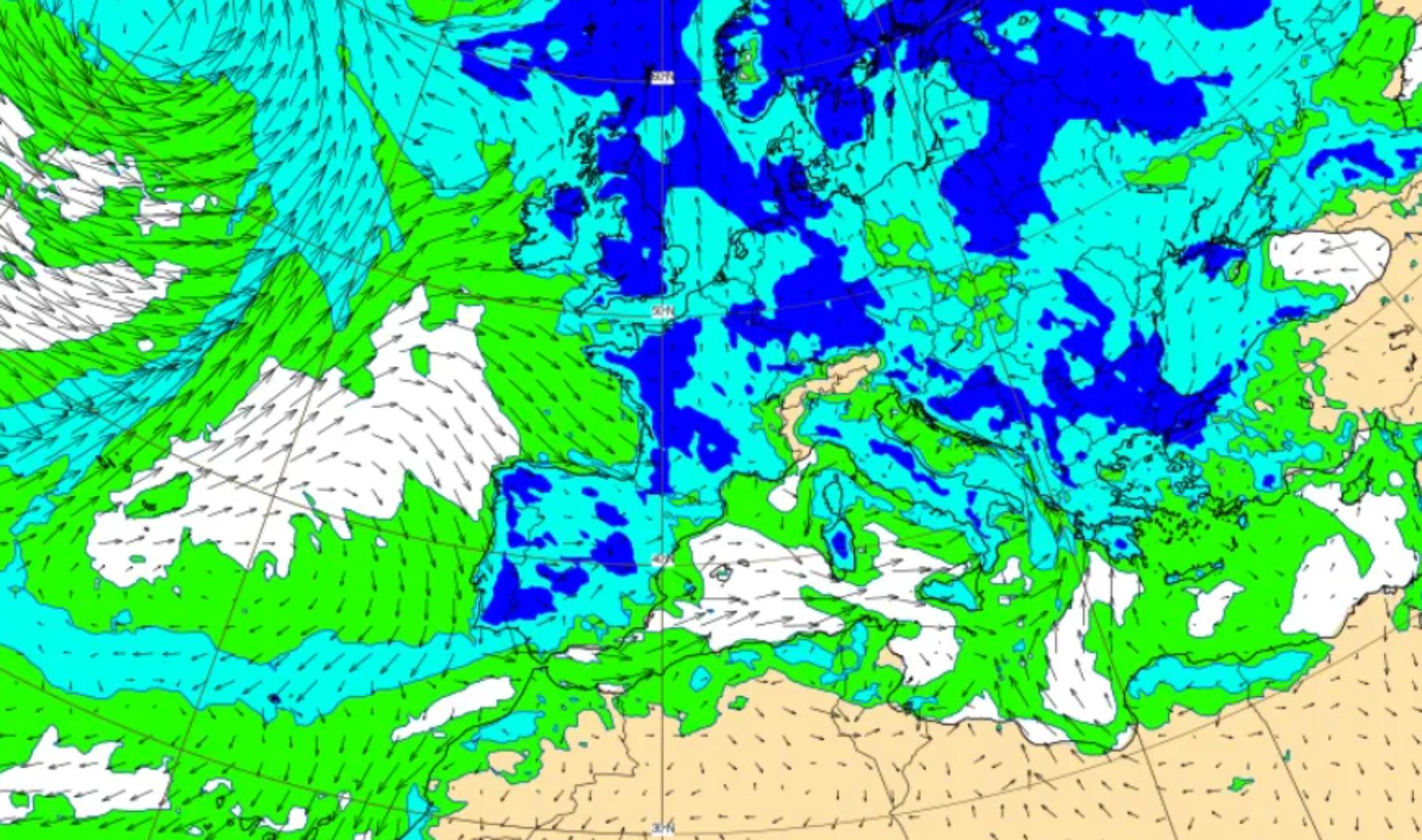 Lluvias, viento y avisos activos: AEMET advierte del nuevo frente que golpea la península