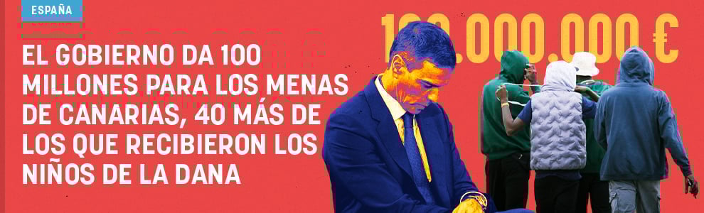El Gobierno da 100 millones para los menas de Canarias, 40 más de los que recibieron los niños de la DANA