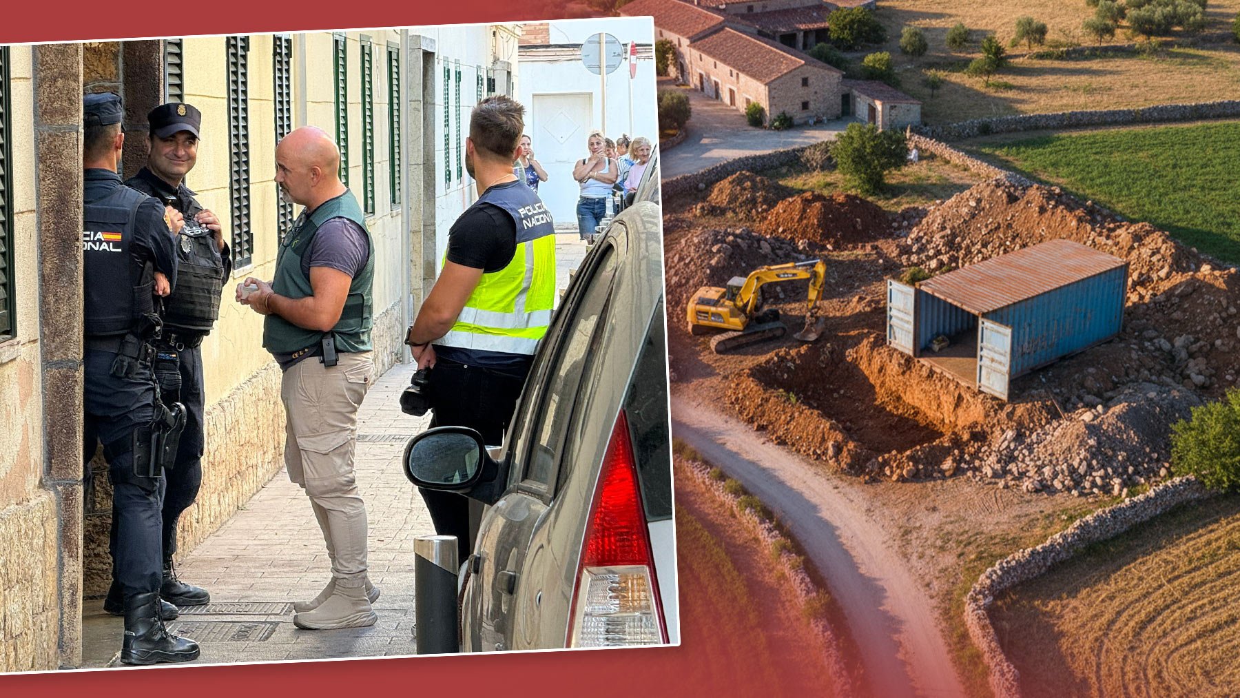 Los narcotraficantes escondían el dinero y la droga en contenedores enterrados bajo tierra