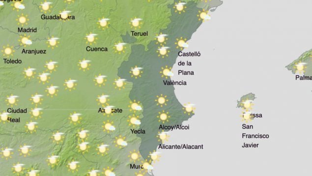 tiempo Comunidad Valenciana