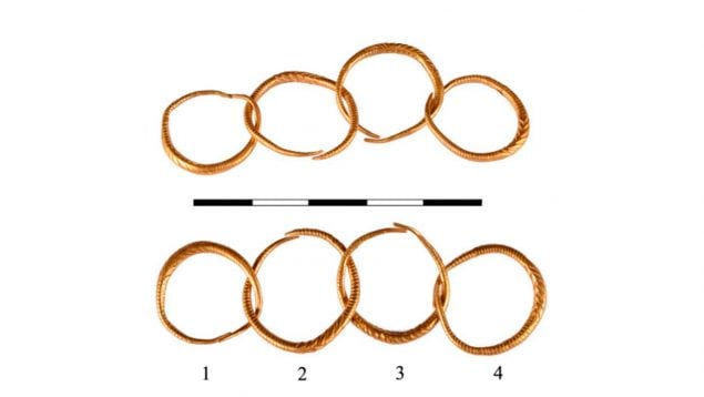 Tesoro de anillos de oro en Rumania, descubrimiento arqueológico de dinero, anillos de oro en arqueología, hallazgo arqueológico, tesoro de Brasov.