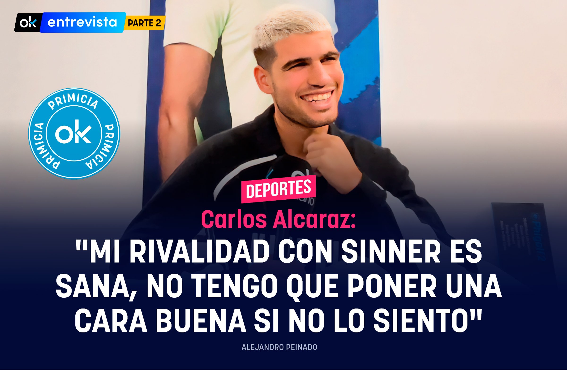 Alcaraz: Mi rivalidad con Sinner es sana, no tengo que poner una cara buena si no lo siento