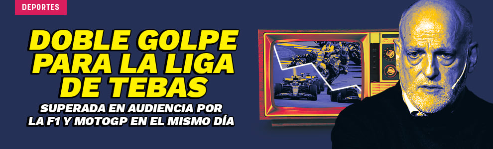 Doble golpe para la Liga de Tebas: superada en audiencia por la F1 y MotoGP en el mismo día