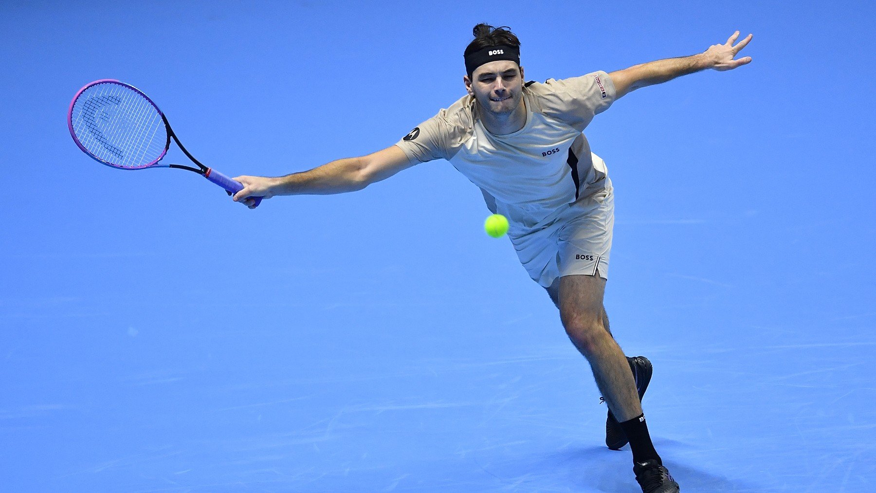 Fritz durante el partido contra Musetti en las ATP Finals. (Getty)