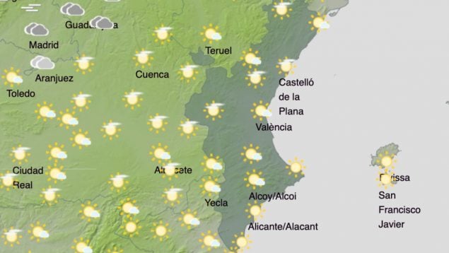 La AEMET confirmada la bajada de temperaturas y avisa por el viento en la Comunidad Valenciana