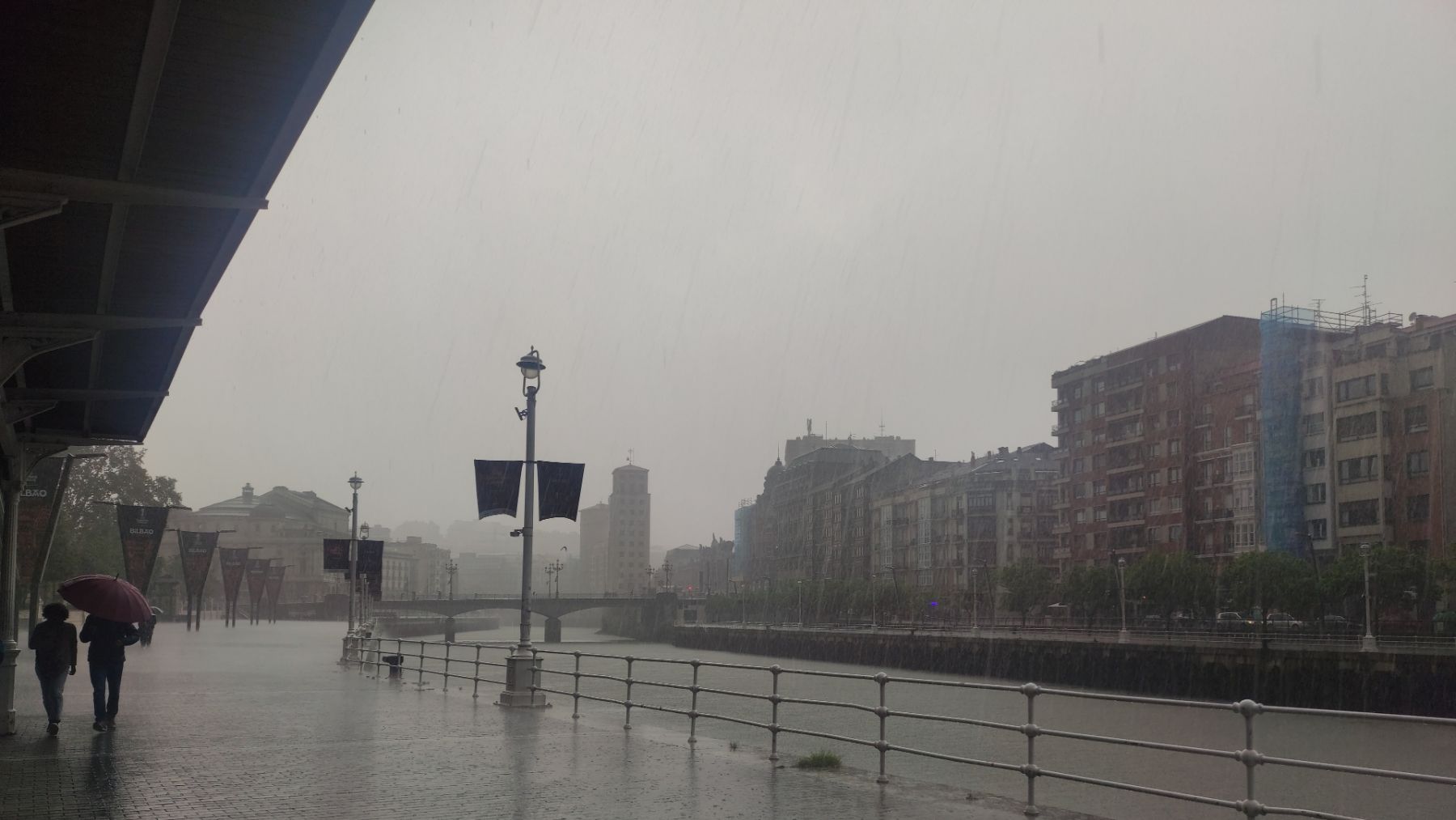 Lluvias intensas en Bilbao. (Europa Press)
