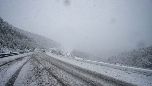 Nieve en Barcelona. (Europa Press)