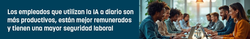 Los empleados que utilizan la IA a diario son más productivos, están mejor remunerados y tienen una mayor seguridad laboral