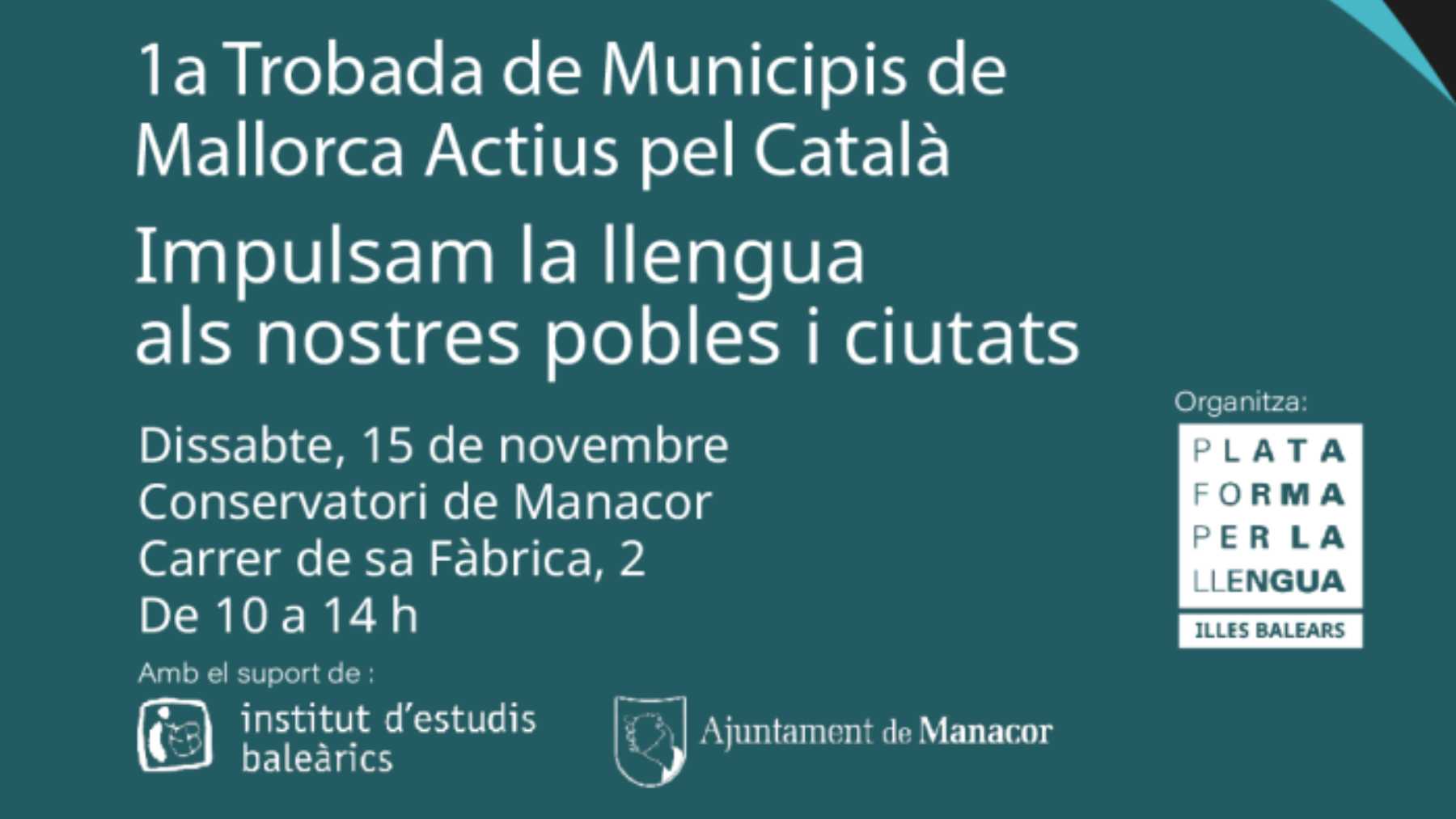 Imagen del cartel de presentación de este encuentro en Manacor.