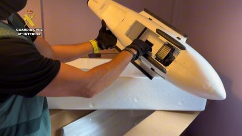 Dron incautado en la ‘operación Ruche’.