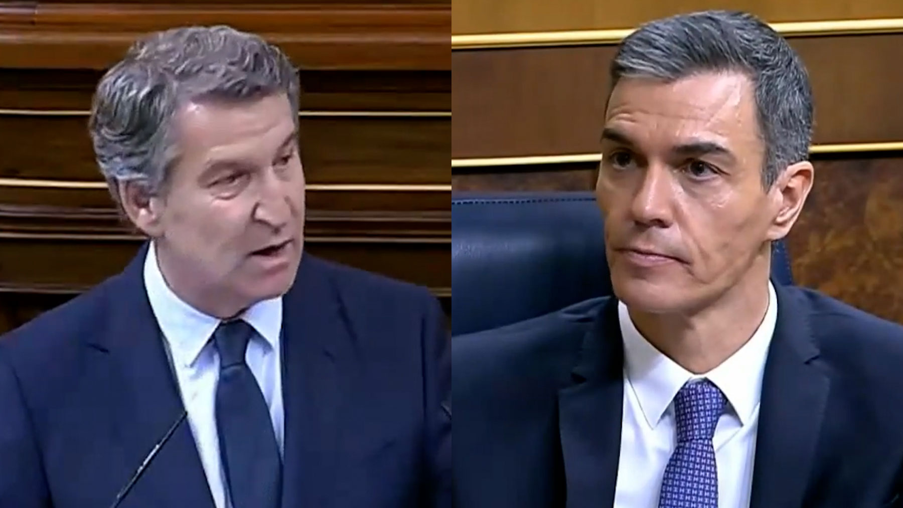 Alberto Núñez Feijóo y Pedro Sánchez.