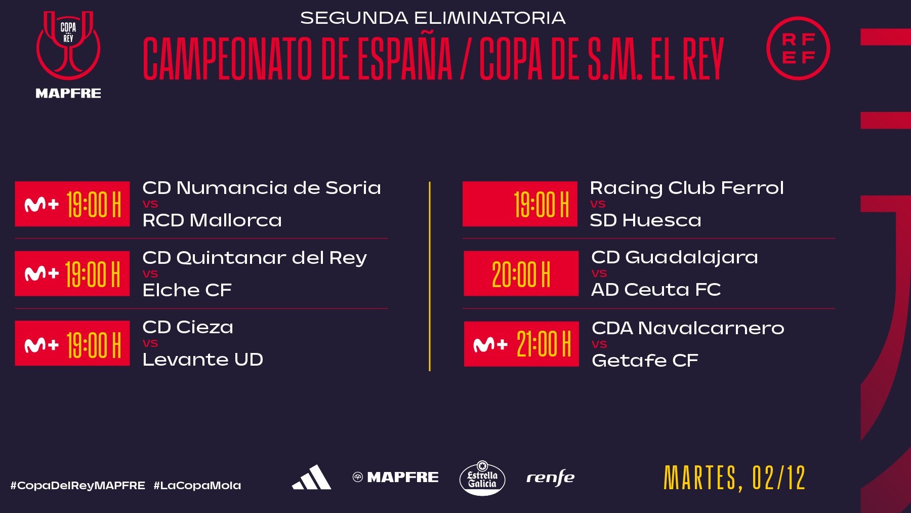 Ante el Numancia, en martes a las siete de la tarde