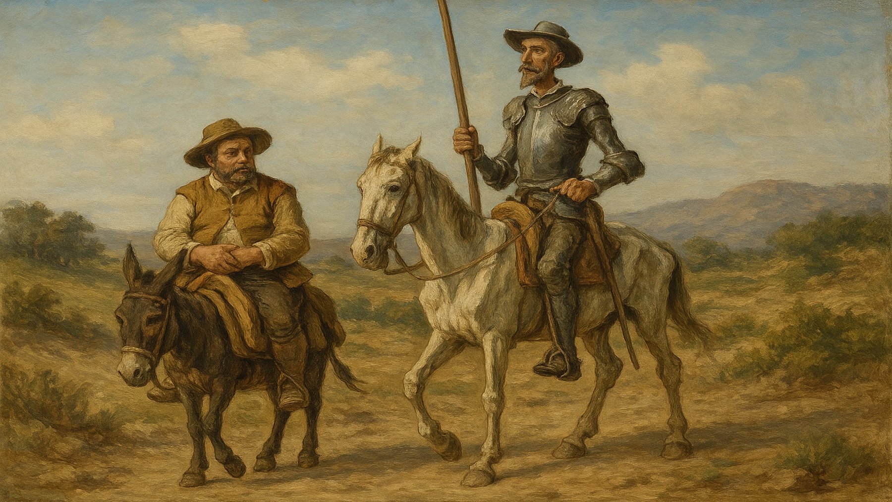 Quijote y Sancho.