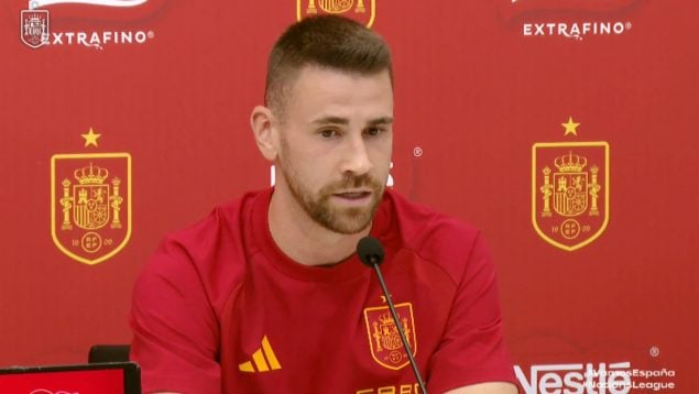 Unai Simón con la selección española. (RFEF)