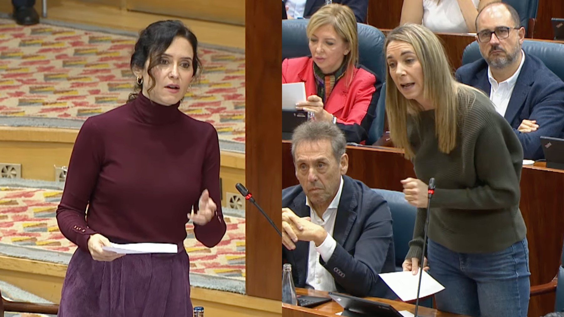 Ayuso llama caniches del Gobierno a los diputados del PSOE: Insultan como en las dictaduras