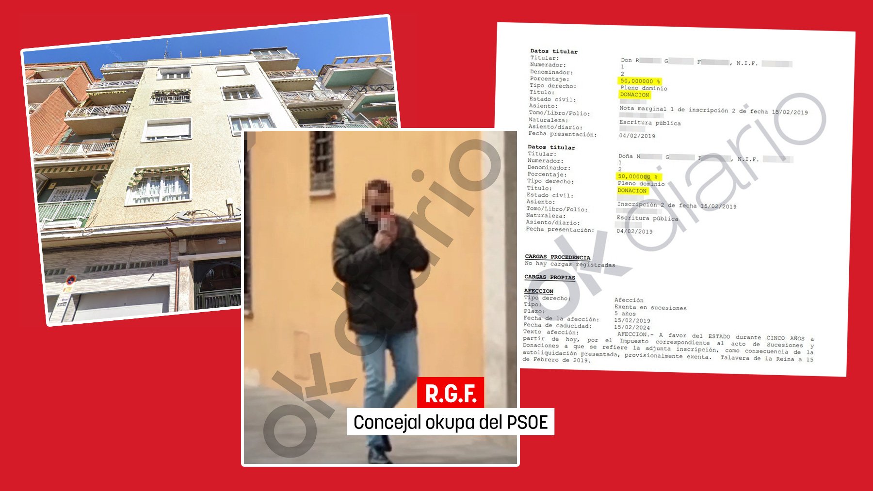 El concejal del PSOE que okupa una vivienda posee la mitad de un piso de 144 m² en Talavera