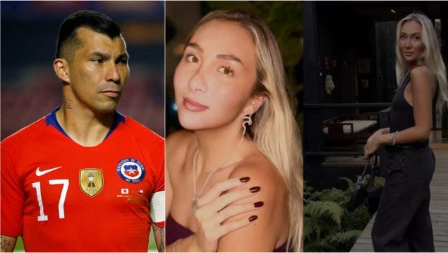 Gary Medel y su novia.