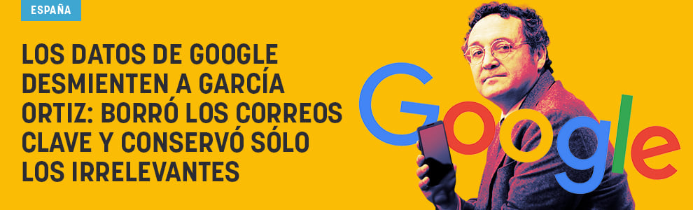 Los datos de Google desmienten a García Ortiz: borró los correos clave y conservó sólo los irrelevantes