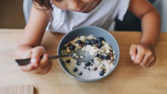 desayuno de los niños