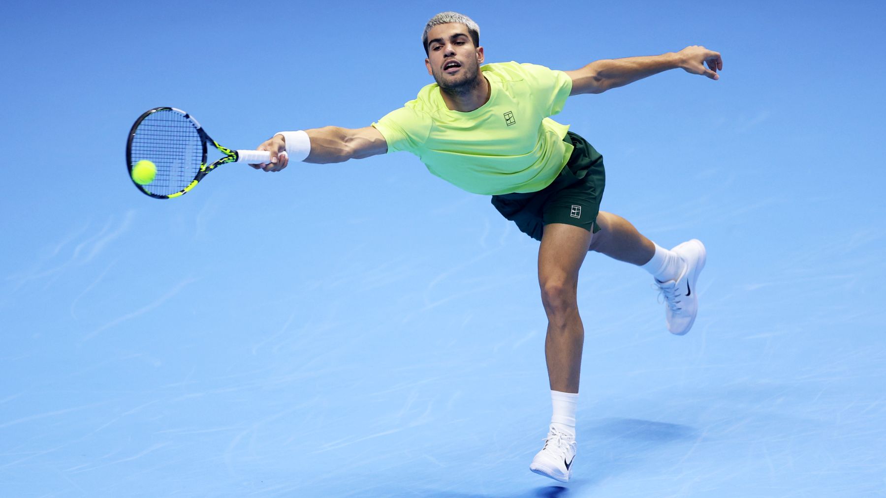 Carlos Alcaraz durante las ATP Finals. (Getty)