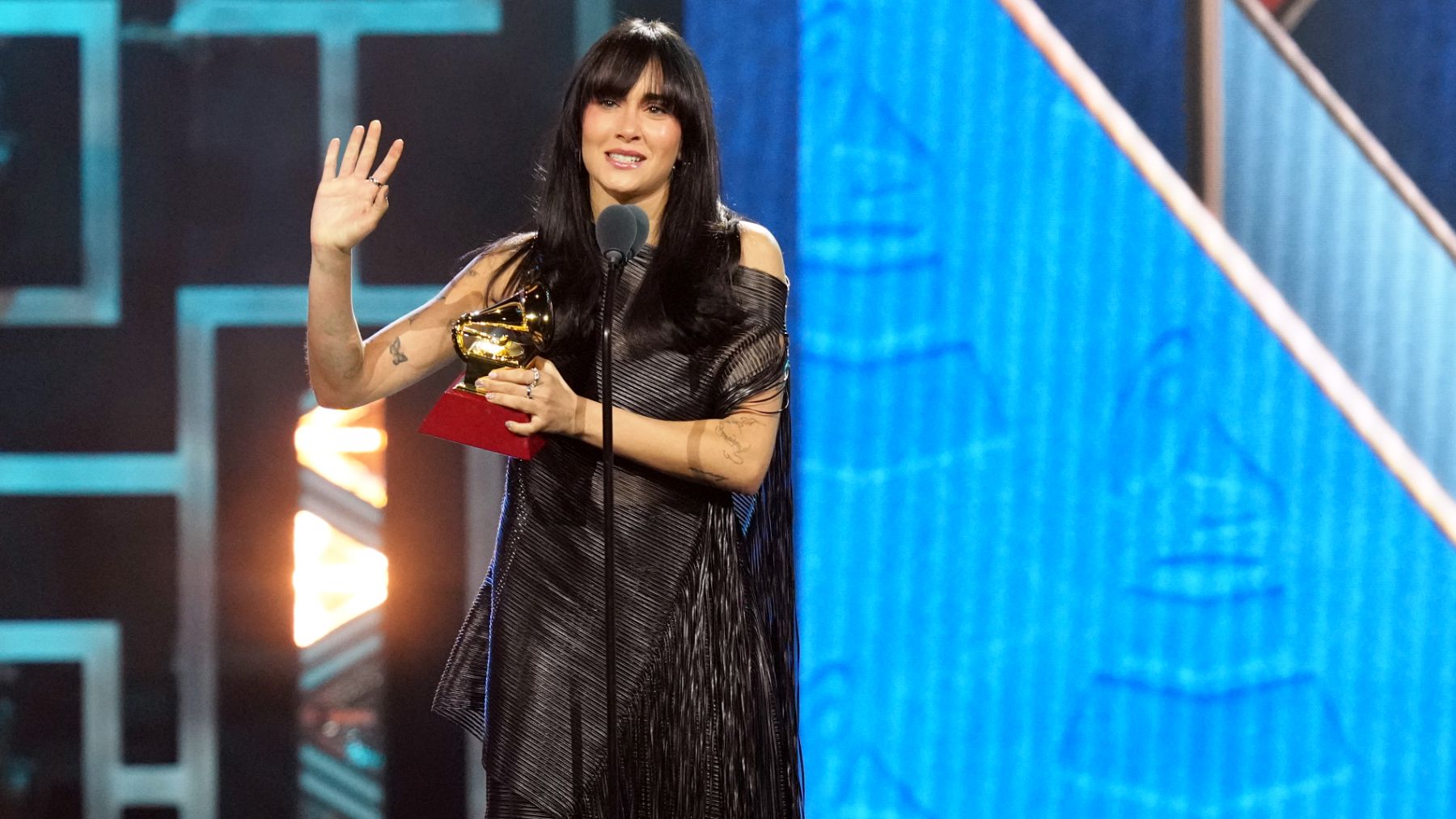 Aitana recoge su primer Grammy Latino. (Foto: Getty)