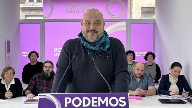 Richar Vaquero, en un acto con Podemos. (Europa Press)