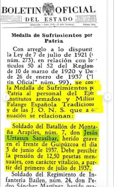 Medalla de sufrimiento