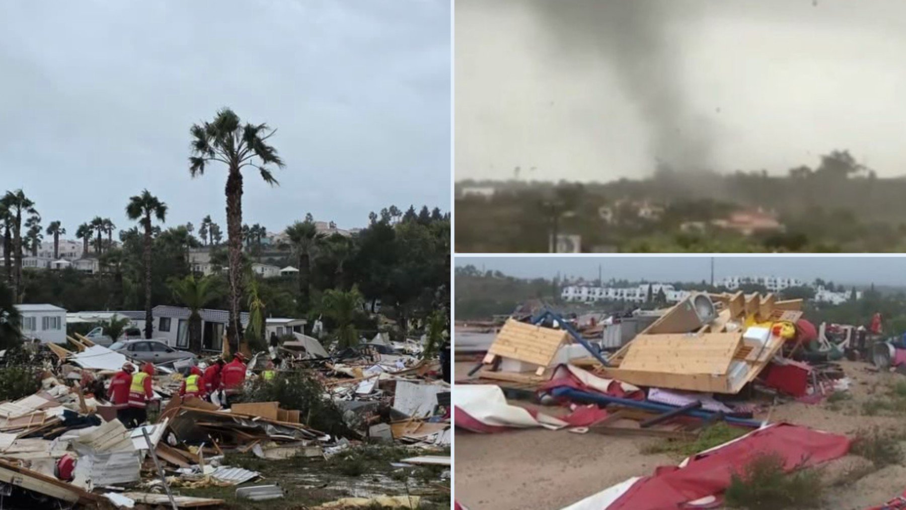 Cuatro españoles heridos, entre ellos un niño, en Portugal por la borrasca