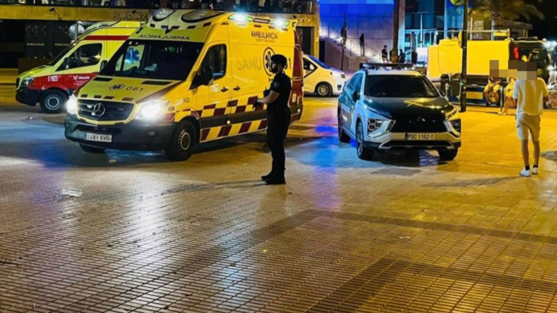 Guardia Civil, Policía Local y SAMU-061 acudieron de urgencia al auxilio de las víctimas.