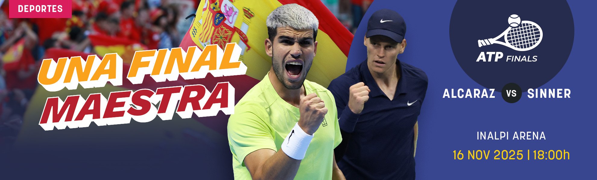 Alcaraz - Sinner: una final maestra en las ATP Finals