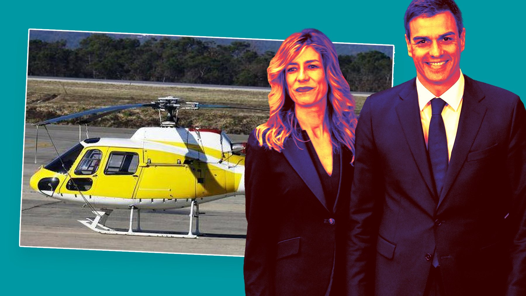 ¿De quién es el helicóptero amarillo que llevó a Sánchez y Begoña Gómez a Arties este fin de semana?