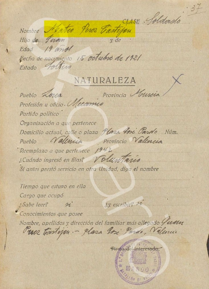 abuelo Sánchez Franco, Guerra Civil