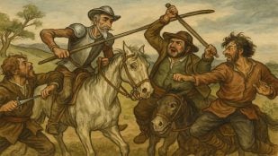 El refrán más amenazante de El Quijote, refrán de Sancho Panza para consolar a don Quijote, refranes agresivos en El Quijote, expresiones populares literatura de Miguel de Cervantes.